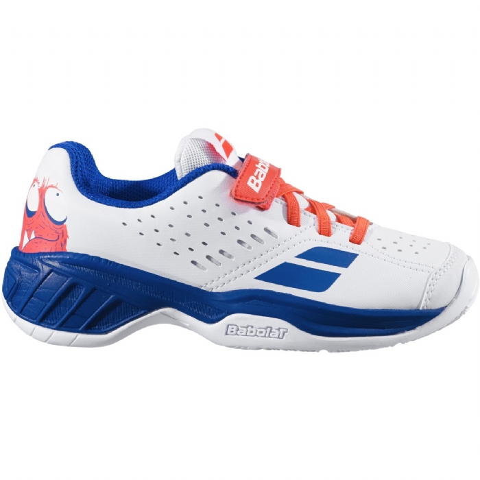 Chaussures Junior scratch banches et bleues