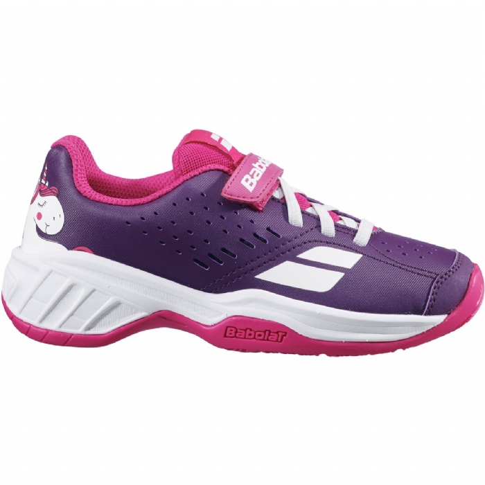 Chaussures Junior scratch mauves et roses